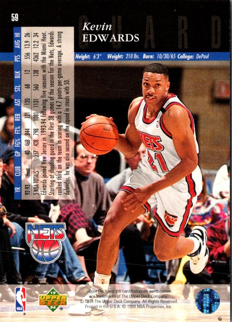 1993 Upper Deck Special Edition Electric Court Kevin Edwards