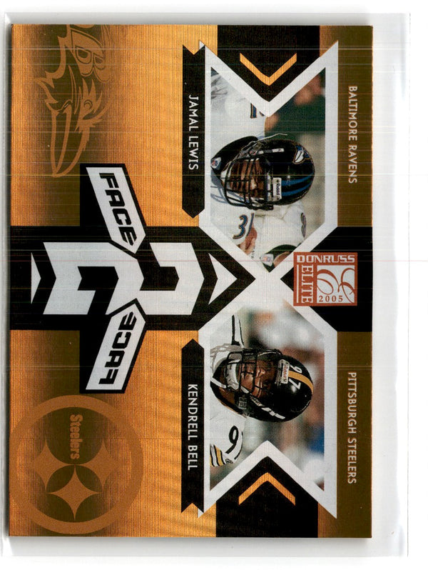 2005 Donruss Elite Face 2 Gold Jamal Lewis/Kendrell Bell #CB-10 0643/1000