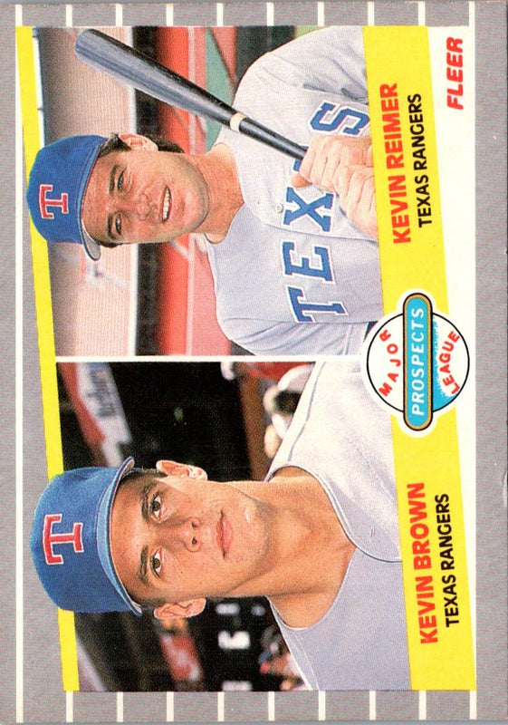 1989 Fleer Kevin Brown/Kevin Reimer #641 Rookie