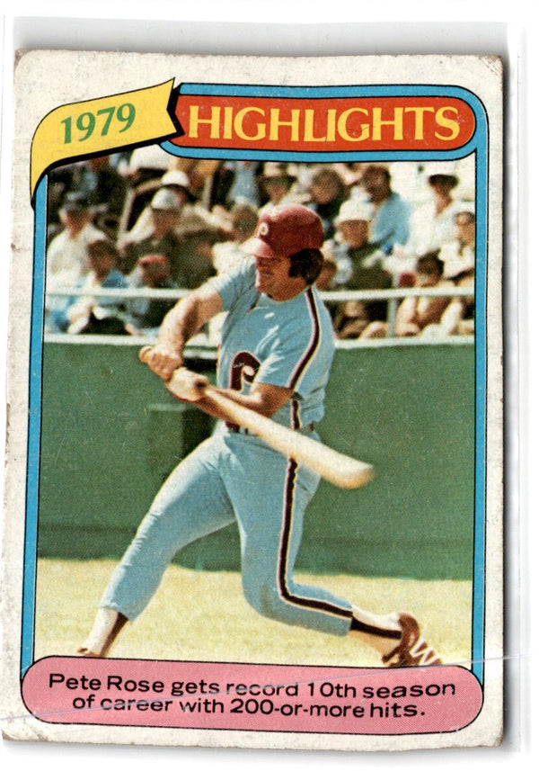 1981 Topps Stickers Pete Rose #200