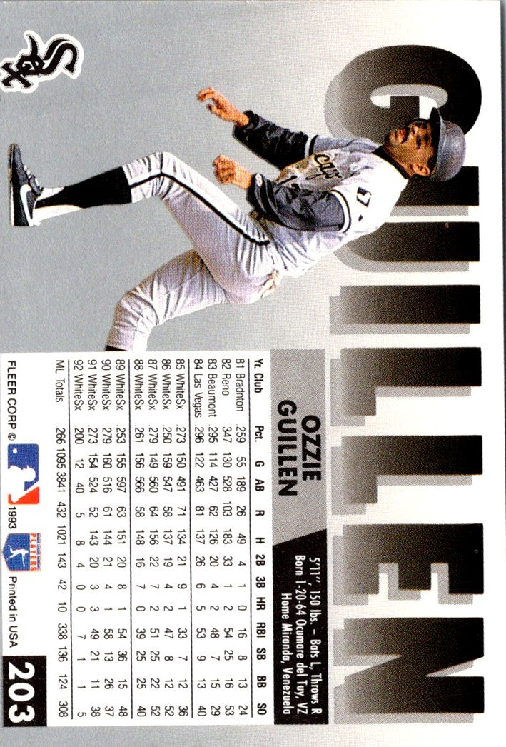 1993 Fleer Ozzie Guillen