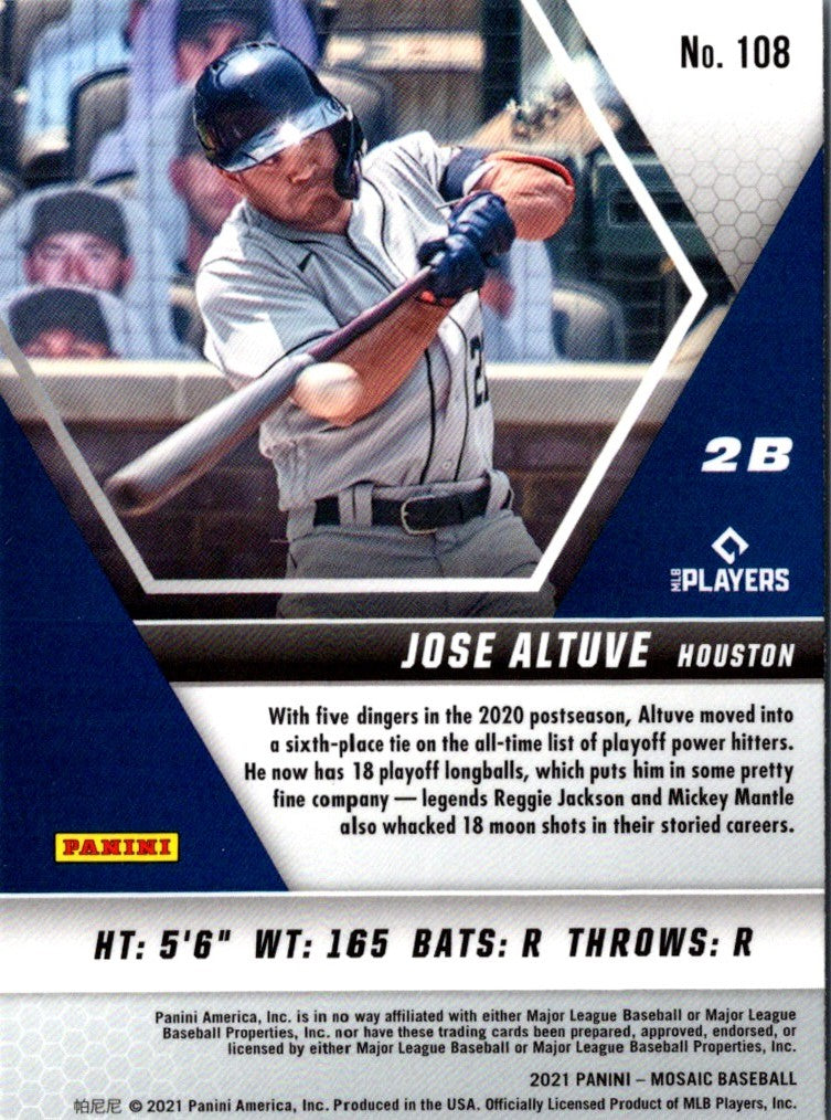 2021 Panini Mosaic Jose Altuve