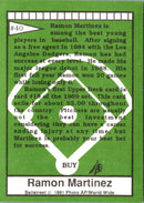 1991 Ballstreet Ramon Martinez