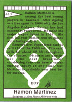 1991 Ballstreet Ramon Martinez #40