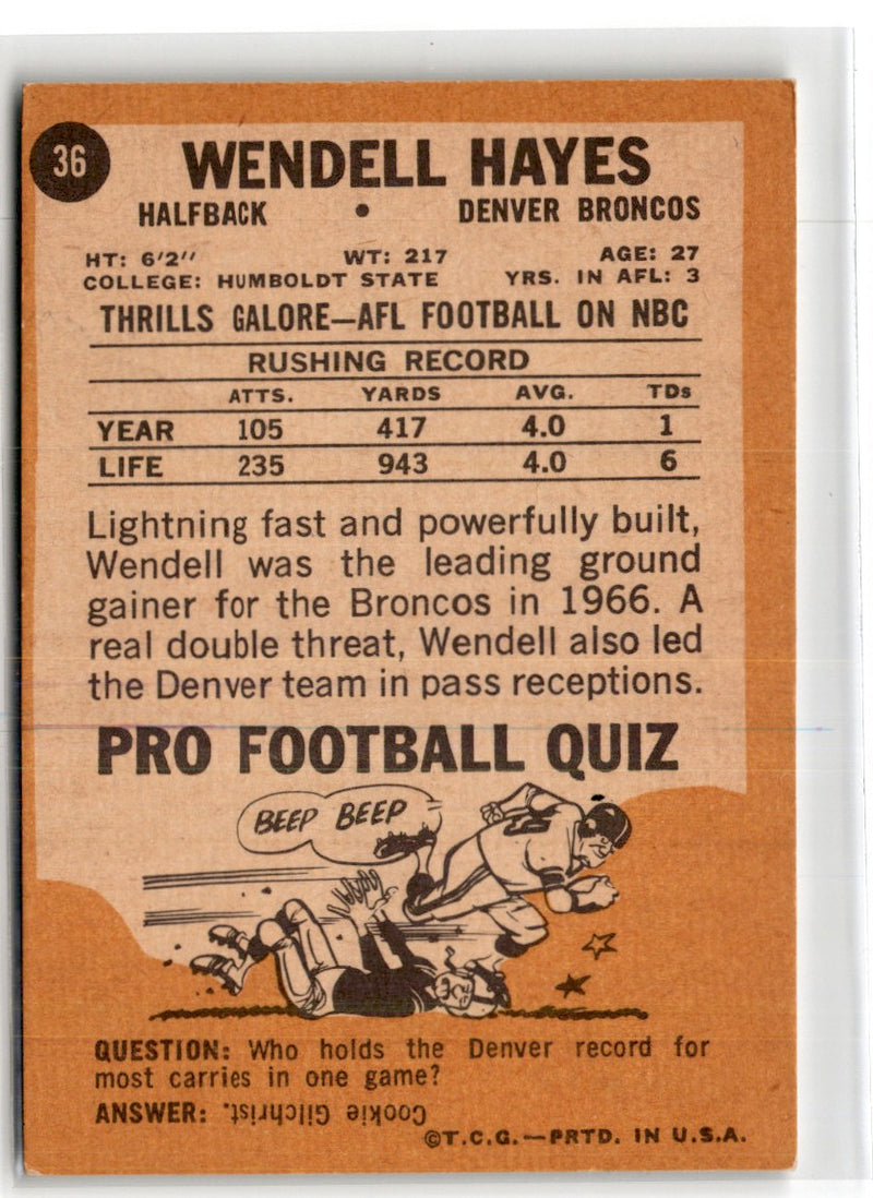 1967 Topps Wendell Hayes