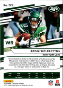 2022 Panini Prestige Braxton Berrios