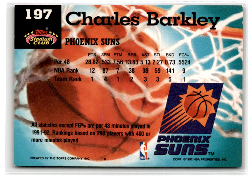 1992 Stadium Club Members Only Charles Barkley