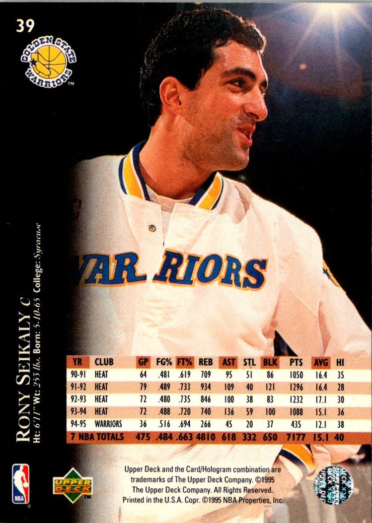 1995 Upper Deck Electric Court Gold Rony Seikaly