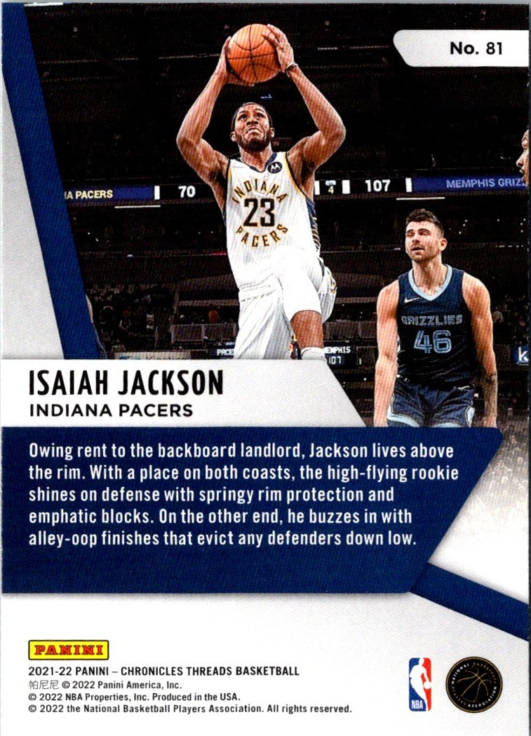 2021 Panini Chronicles Isaiah Jackson