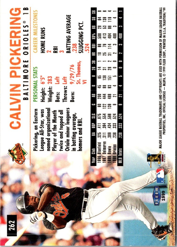 1999 Fleer Tradition Calvin Pickering