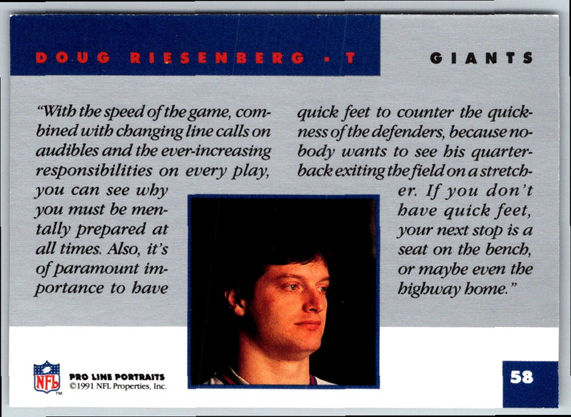 1991 Pro Line Portraits Doug Riesenberg