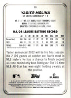 2022 Bowman Platinum Yadier Molina #93