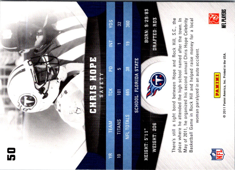 2011 Panini Gridiron Gear Chris Hope