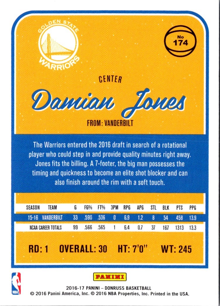 2016 Donruss Damian Jones