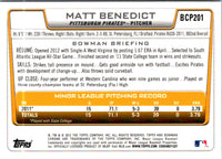 2012 Bowman Chrome Prospects Matt Benedict #BCP201