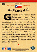 1996 Collector's Choice Signature Juan Gonzalez