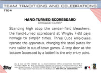 2020 Topps Opening Day Team Traditions and Celebrations Hand-turned Scoreboard #TTC-4