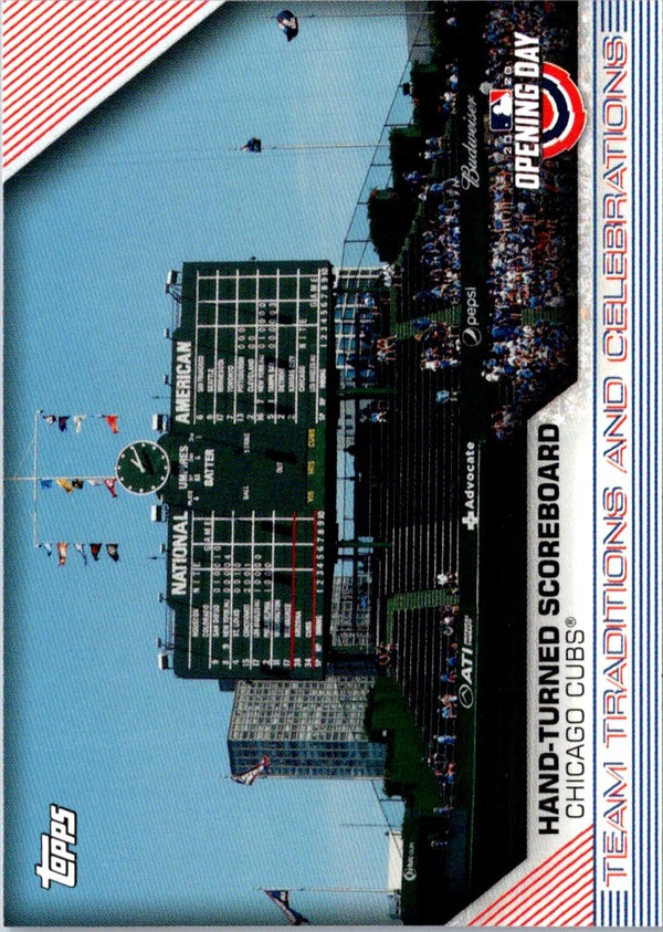 2020 Topps Opening Day Team Traditions and Celebrations Hand-turned Scoreboard #TTC-4