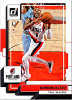 2022 Donruss Holo Laser Red/Gold Damian Lillard #106