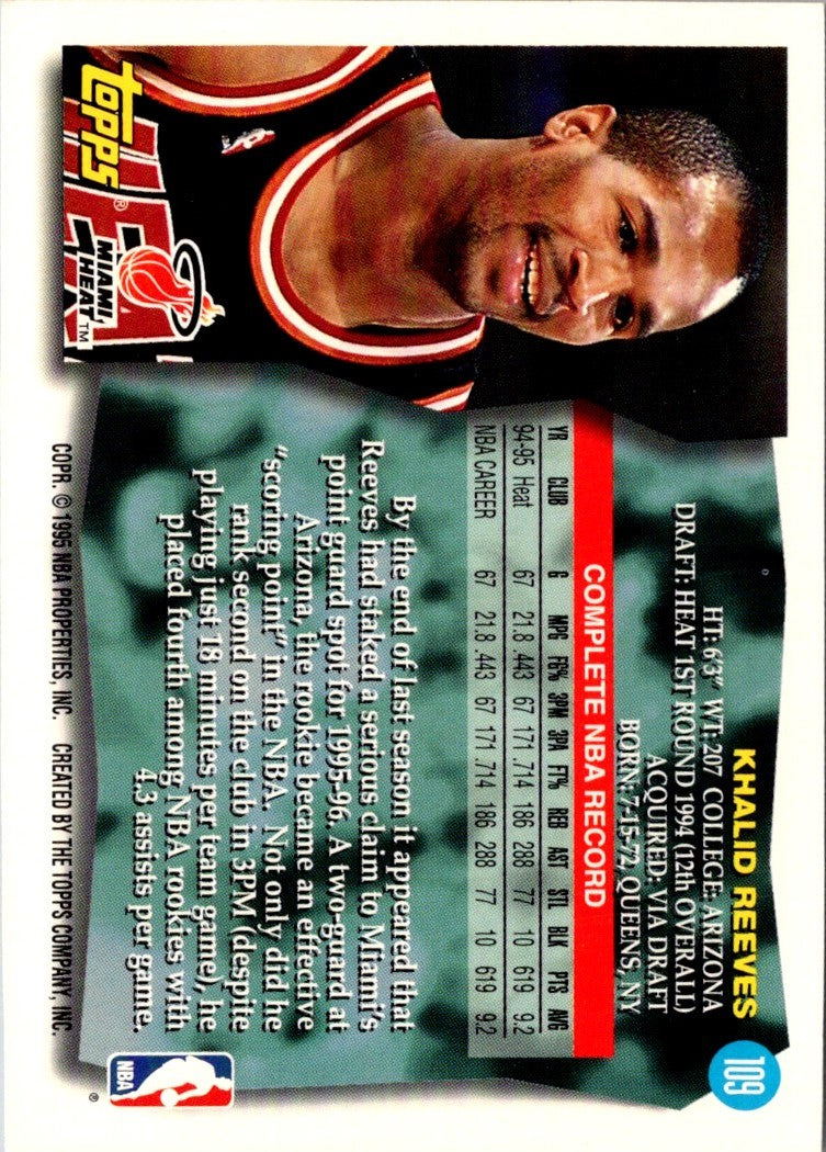 1995 Topps Khalid Reeves