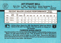 1988 Donruss Jay Bell #637 Rookie