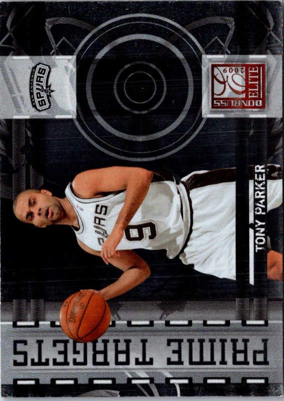 2009 Panini Timeless Treasures Championship Season Combos Materials Prime Tim Duncan/Tony Parker #5