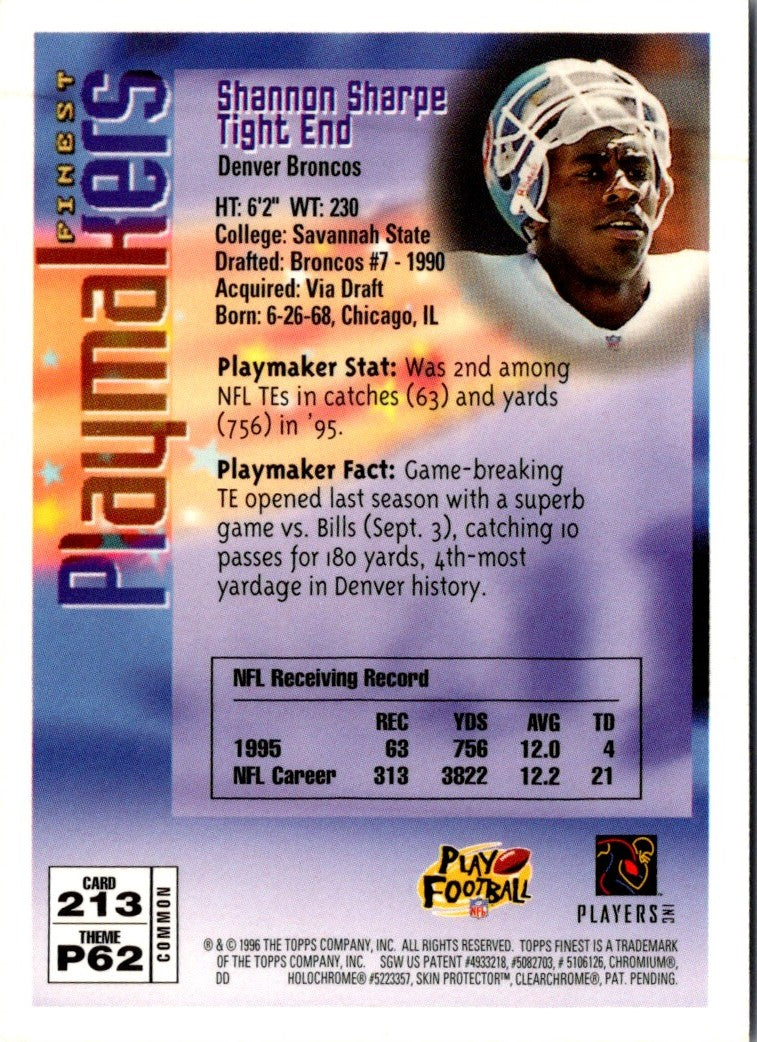 1996 Finest Shannon Sharpe