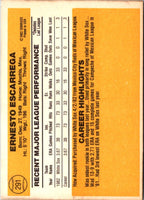 1983 Donruss Ernesto Escarrega #291 Rookie