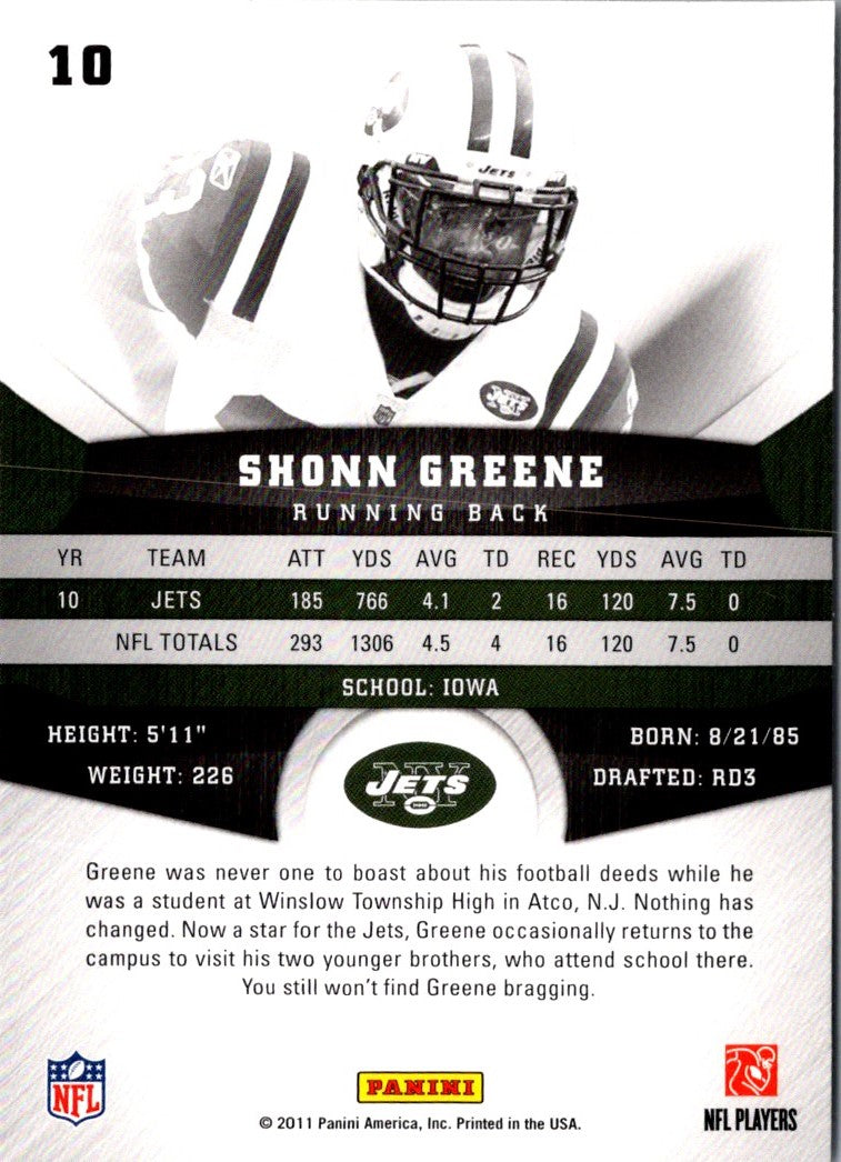 2011 Panini Gridiron Gear Shonn Greene