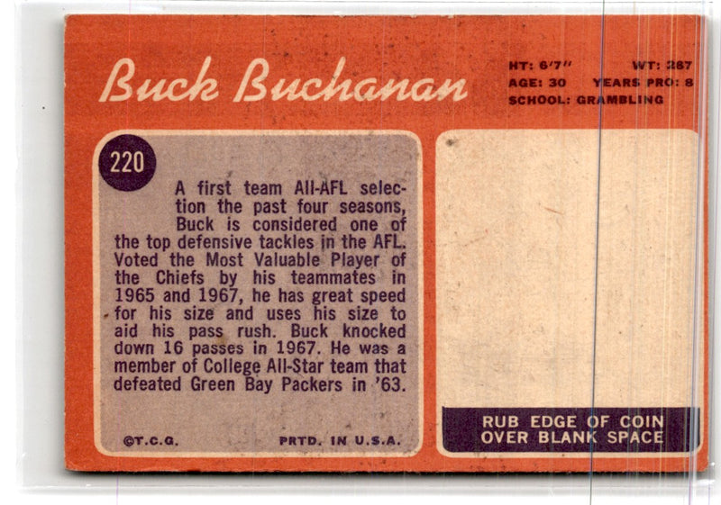 1970 Topps Buck Buchanan