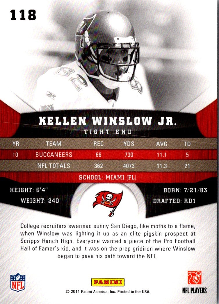 2011 Panini Gridiron Gear Kellen Winslow Jr.