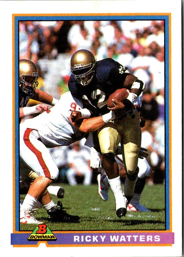 1991 Bowman Ricky Watters #489 Rookie