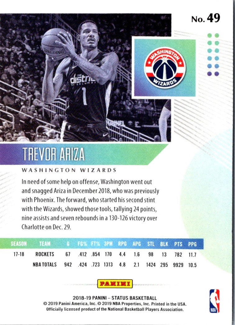 2018 Panini Status Green Trevor Ariza