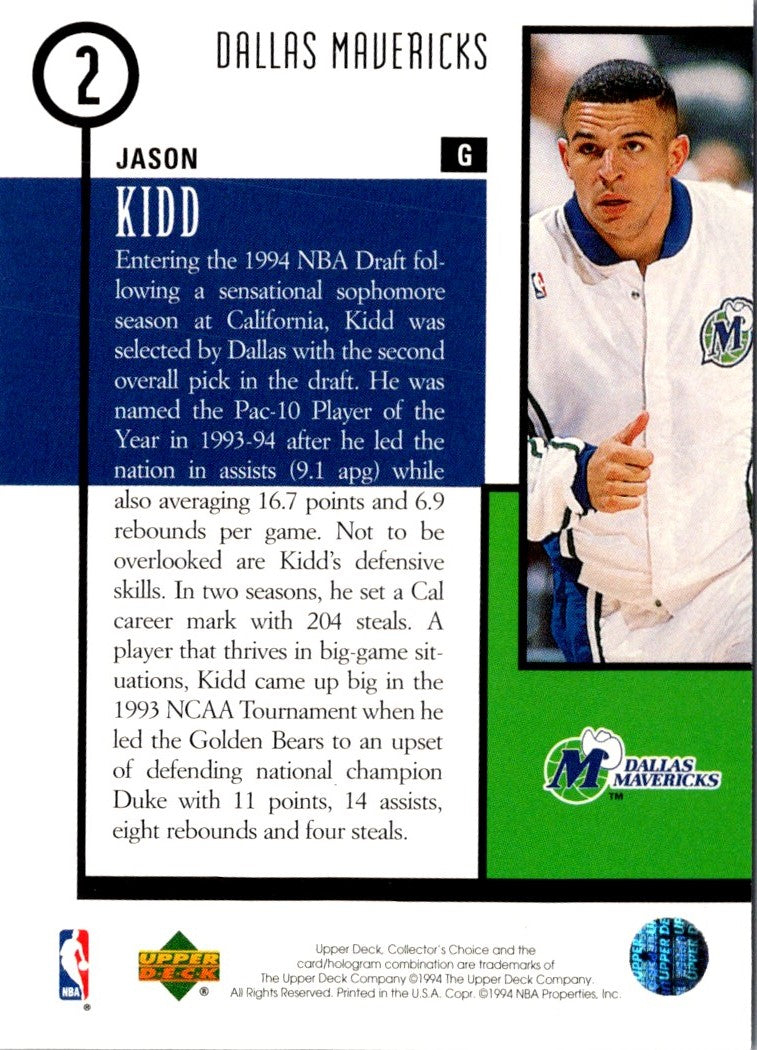 1994 Collector's Choice Draft Trade Jason Kidd