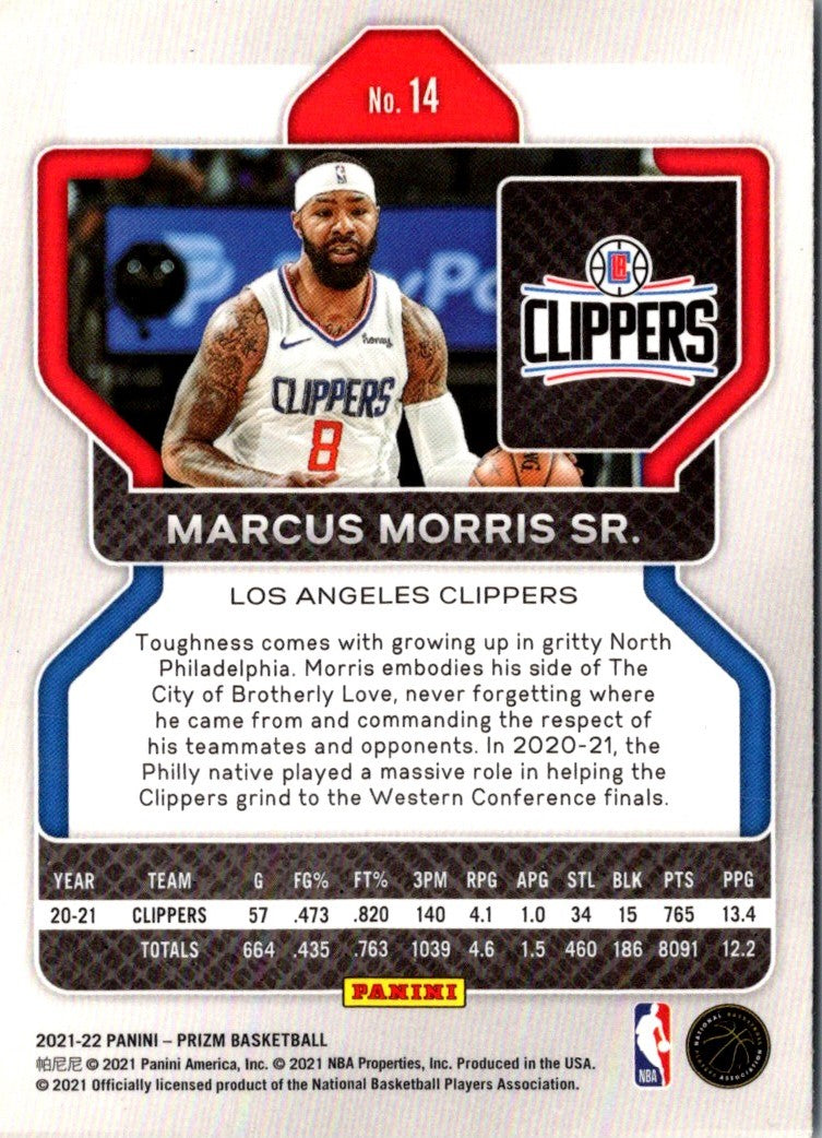 2021 Panini Prizm Marcus Morris Sr.