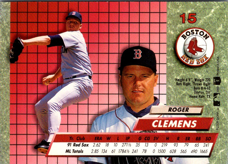 1992 Ultra Roger Clemens