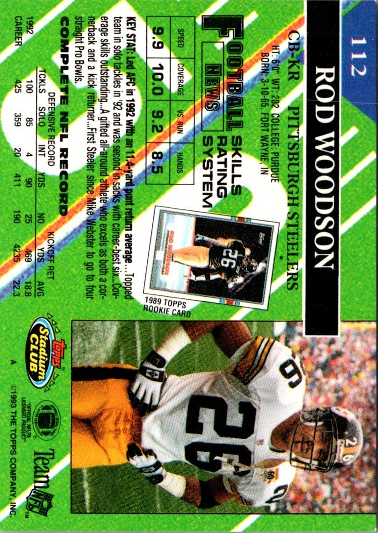 1993 Stadium Club Rod Woodson