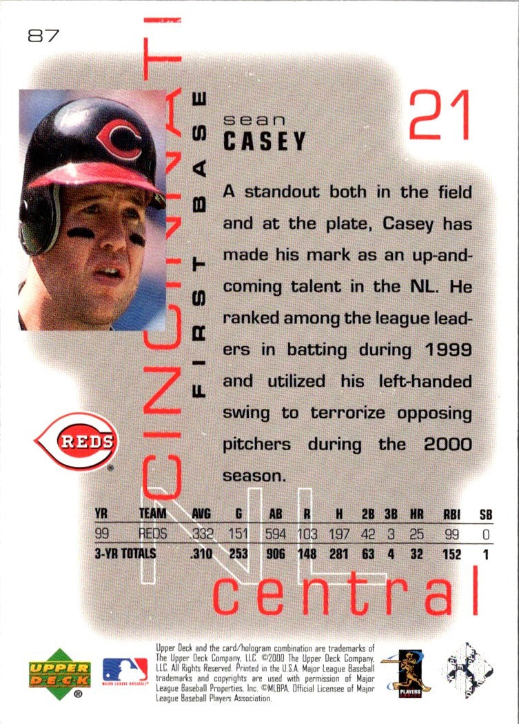 2000 Upper Deck Pros & Prospects Sean Casey