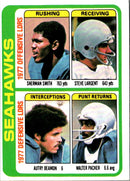 1978 Topps Sherman Smith/Steve Largent/Autry Beamon/Walter Packer