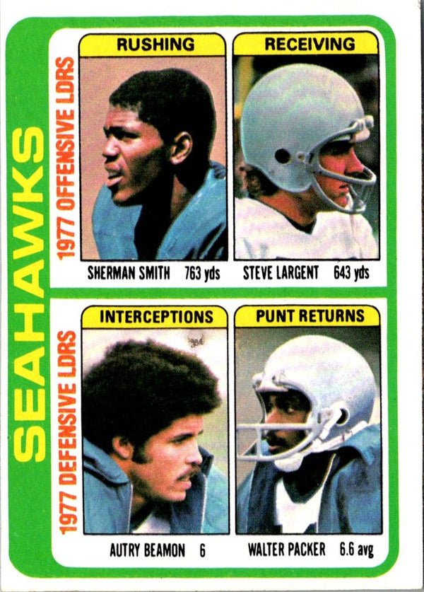 1978 Topps Sherman Smith/Steve Largent/Autry Beamon/Walter Packer #526