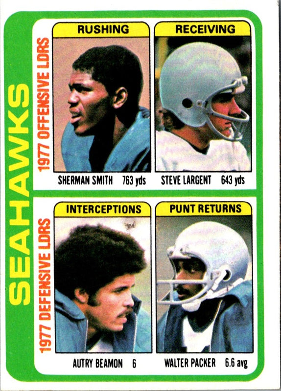 1978 Topps Sherman Smith/Steve Largent/Autry Beamon/Walter Packer #526