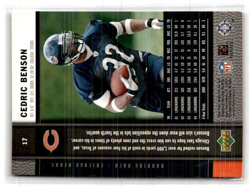 2005 Upper Deck Rookie Premiere Cedric Benson