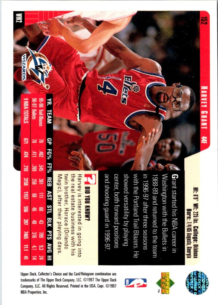 1997 Collector's Choice Harvey Grant
