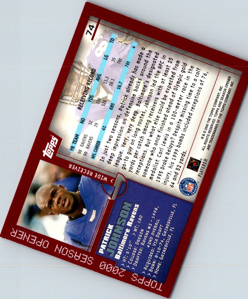 2000 Topps Season Opener Pat Johnson