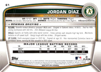 2023 Bowman Jordan Diaz #61 Rookie