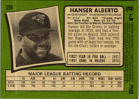 2020 Topps Heritage Hanser Alberto #396