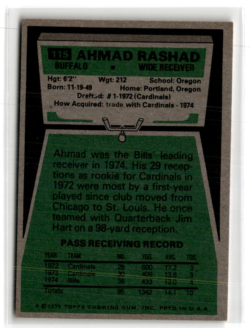 1975 Topps Ahmad Rashad