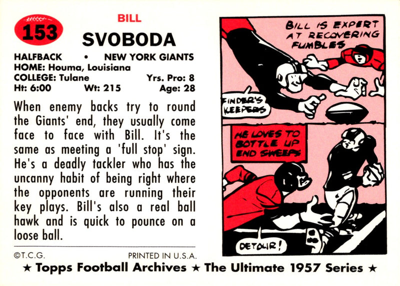 1994 Topps Archives Bill Svoboda