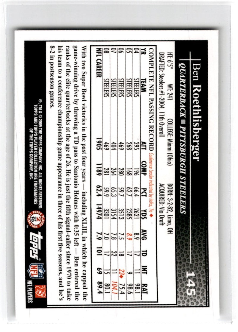 2009 Topps Platinum Ben Roethlisberger
