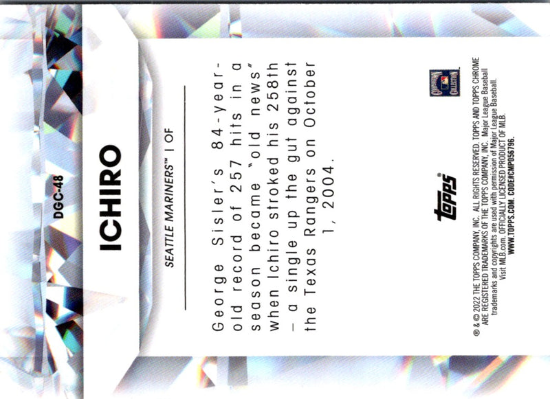 2022 Topps Chrome Update Diamond Greats Die-Cuts Ichiro